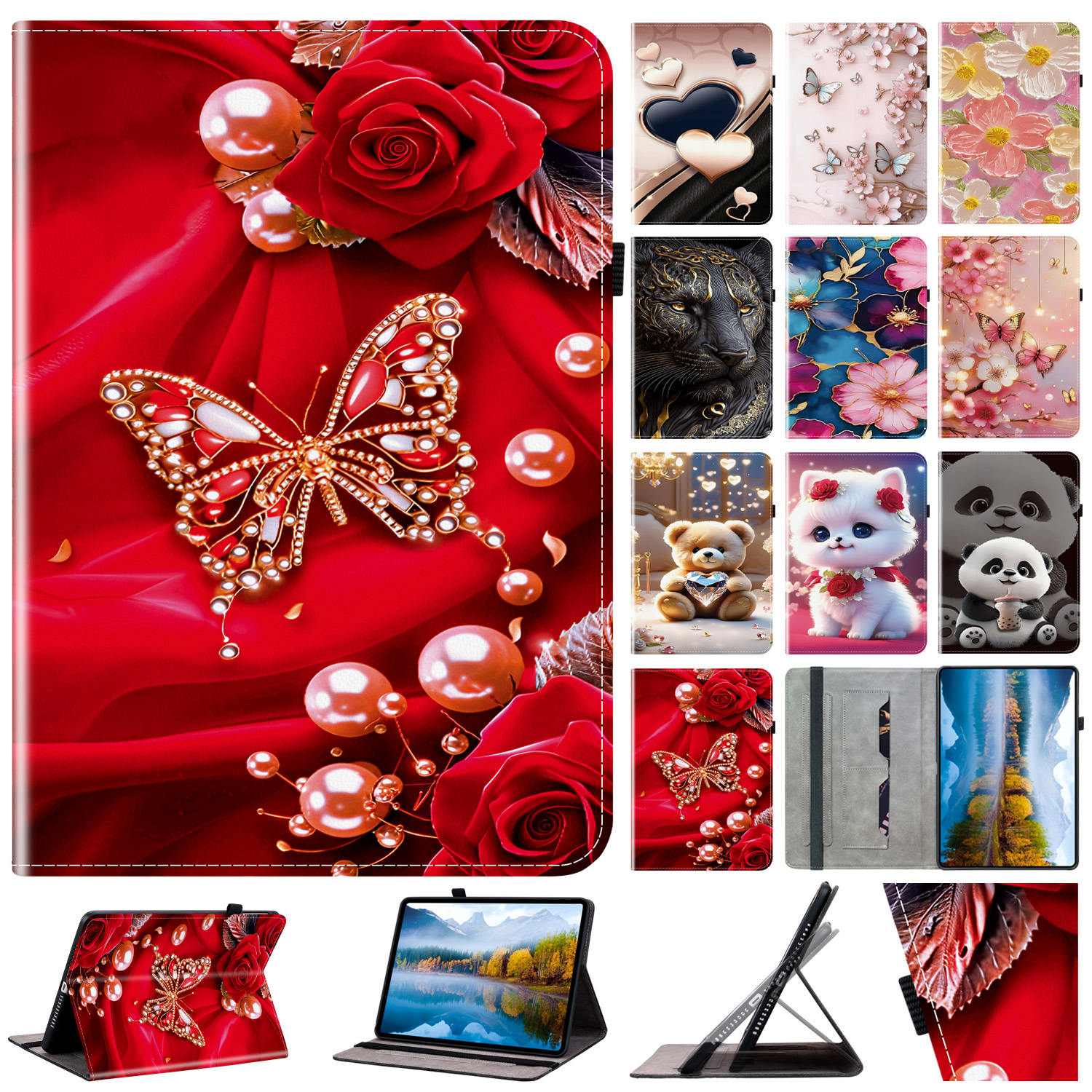 Tablet A9 Accessories - Leather Case for Samsung Galaxy Tab