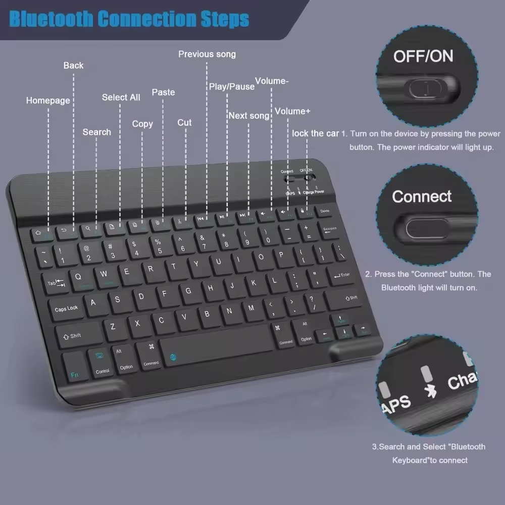 Bluetooth Wireless Keyboard Un – обзор и цена Tablet Ipad Accessories
