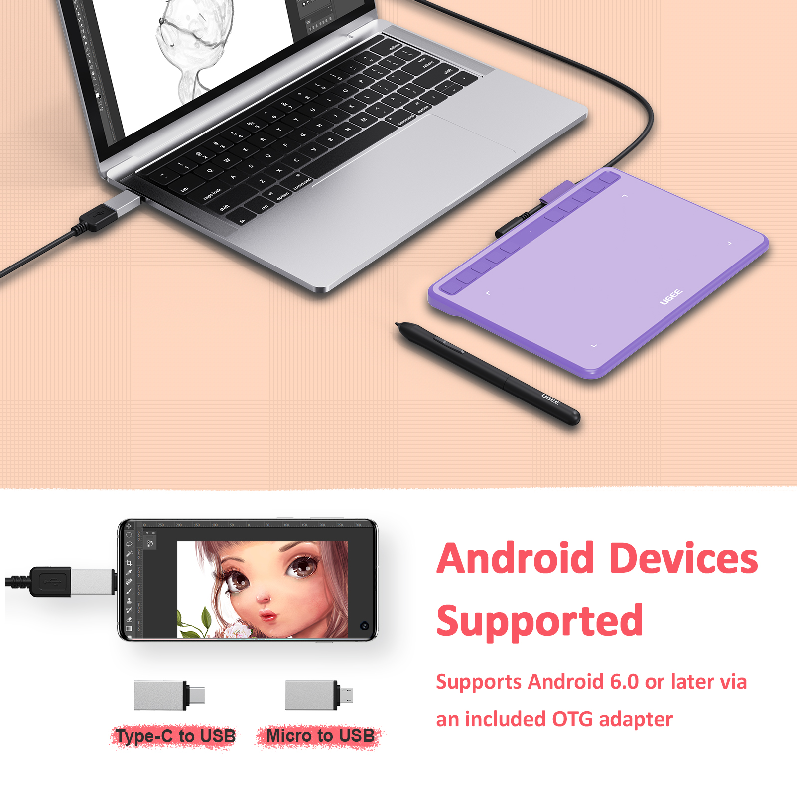 UGEE S640 Graphics Tablet 6.3x – обзор и цена Graphic Tablet Accessories